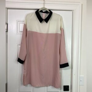 Barbie Inspired Pink Dress Peter Pan Collar Chic